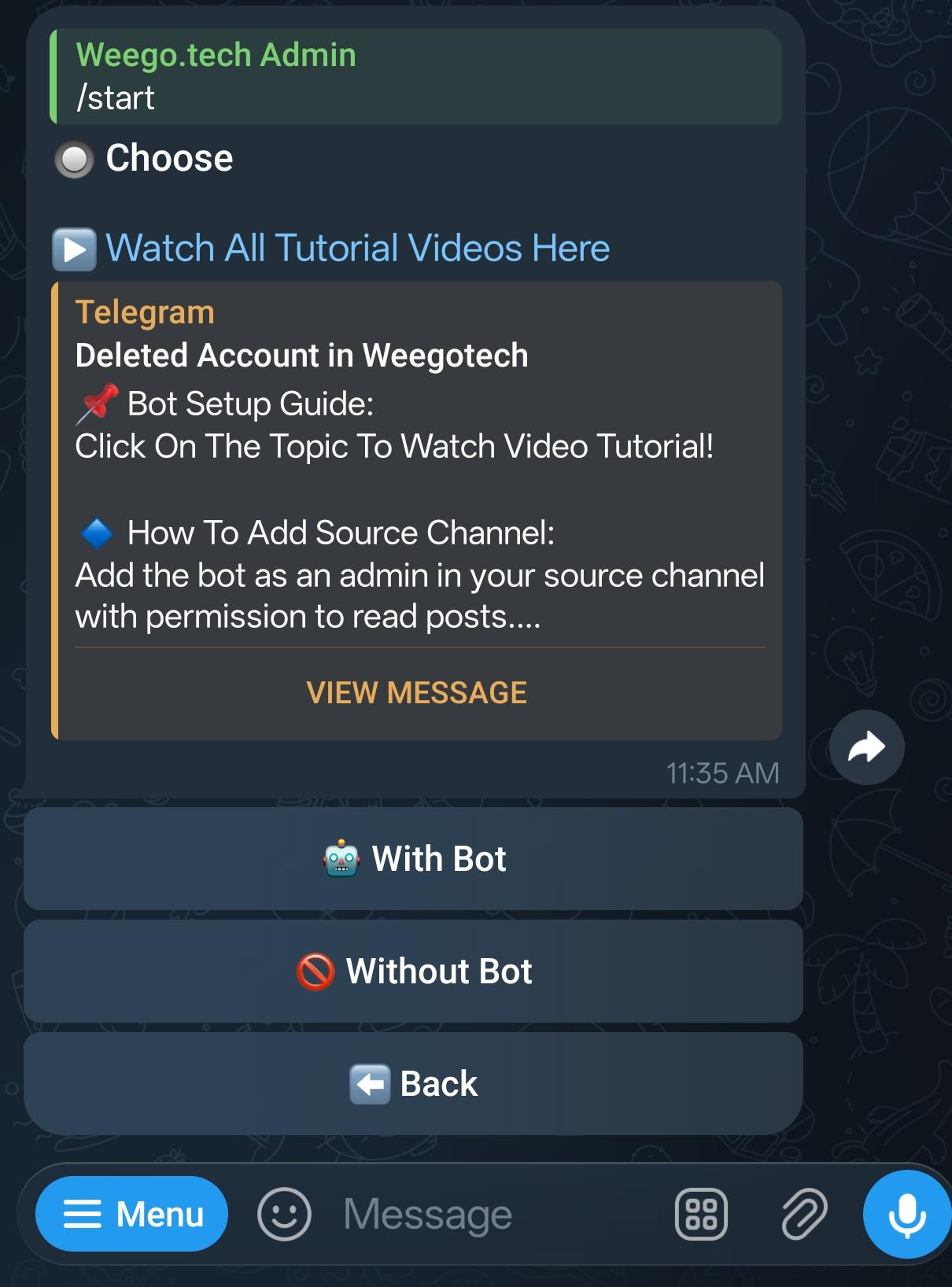 Choose Bot Mode - Without Bot screenshot