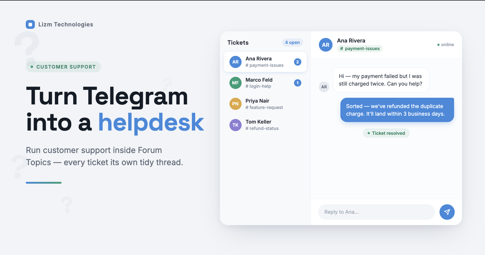 How to Run a Customer Helpdesk Inside Telegram Using Forum Topics