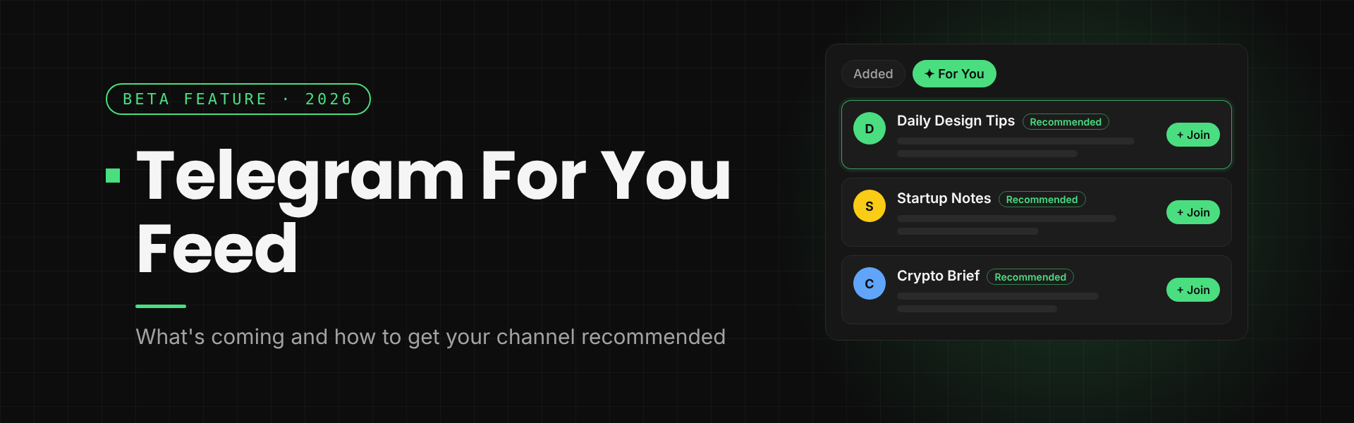 Telegram "For You" Feed: What's Coming and How to Get Your Channel Recommended